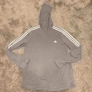 BOYS ADIDAS HOODIE GRAY